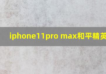 iphone11pro max和平精英画质